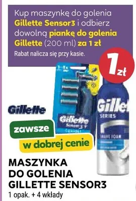 Maszynka do golenia Gillette Sensor3 promocja w Stokrotka