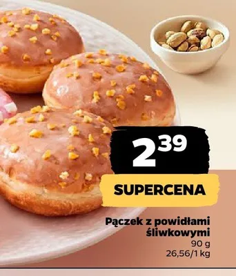 Pączek z powidłami śliwkowymi promocja w Netto