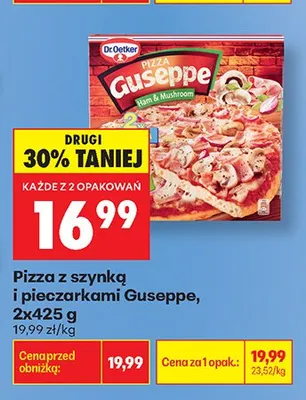 Pizza z szynką i pieczarkami Guseppe promocja w Biedronka