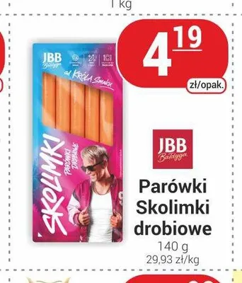 Parówki Skolimki drobiowe JBB promocja w Delikatesy Sezam