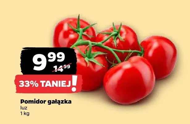 Pomidor gałązka promocja w Netto