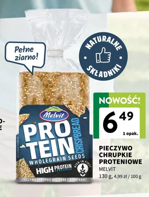 Pieczywo chrupkie proteinowe Melvit ProTein promocja w Intermarche