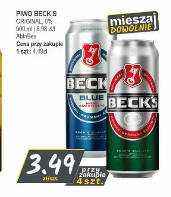 Piwo Beck's Original promocja w Słoneczko
