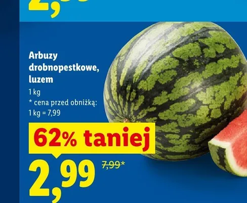 Arbuzy drobnopestkowe luzem promocja w Lidl