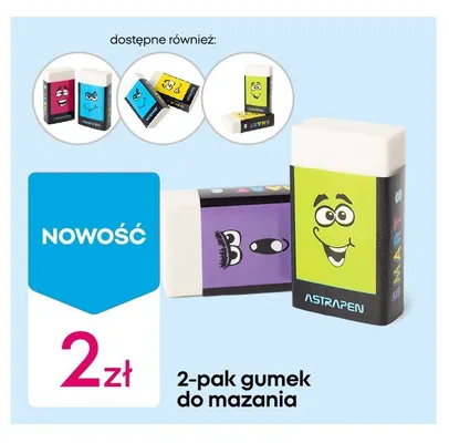 Gumki do mazania Astrapen 2-pak promocja w Pepco
