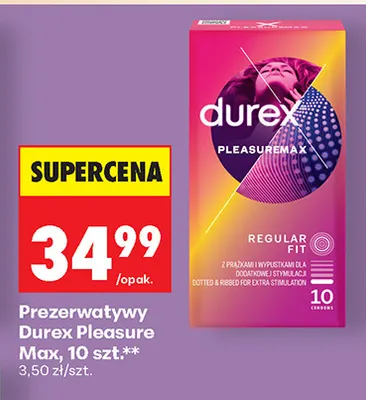 Prezerwatywy Durex Pleasure Max 10 szt. promocja w Biedronka
