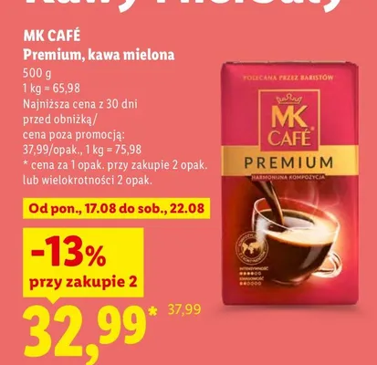 Kawa mielona MK Café Premium promocja w Lidl