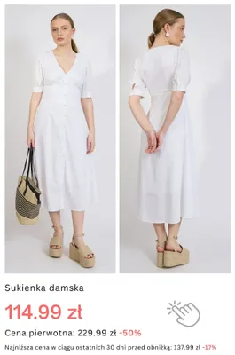 Sukienka damska promocja w Monnari