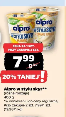 Alpro w stylu skyr promocja w Netto