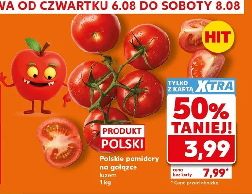 Pomidory na gałązce polskie promocja w Kaufland
