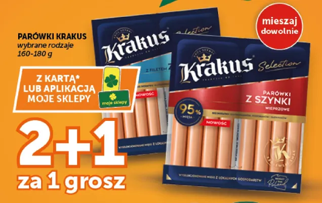 Parówki z szynki Krakus Selection promocja w ABC