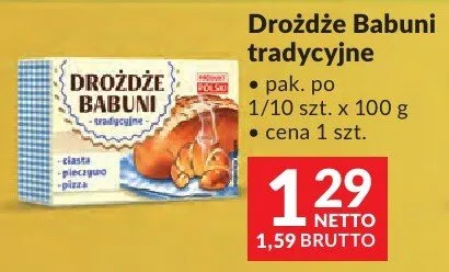 Drożdże Babuni tradycyjne promocja w Makro