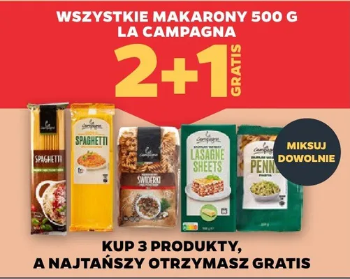 Makaron spaghetti La Campagna promocja w Netto