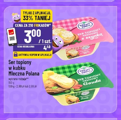 Ser topiony w kubku Mleczna Polana Gouda promocja w POLOmarket