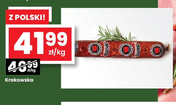 Kiełbasa krakowska Auchan promocja w emma MARKET