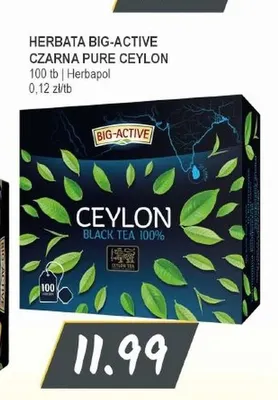 Herbata Big-Active czarna Pure Ceylon promocja w Słoneczko