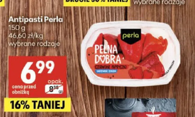 Antipasti czerwone papryczki nadziewane serkiem Perla promocja w Delikatesy Centrum