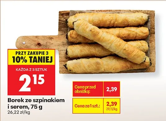Borek ze szpinakiem i serem promocja w Biedronka