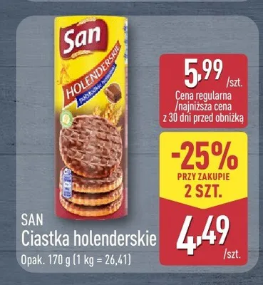 Ciastka holenderskie San promocja w Aldi