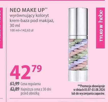 Krem-baza pod makijaż Neo Make Up promocja w Hebe