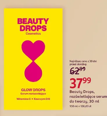 Rozświetlające serum do twarzy Beauty Drops promocja w Rossmann