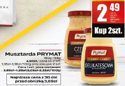 Musztarda Prymat delikatesowa promocja w Supeco
