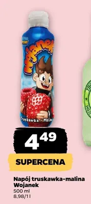 Napój truskawka-malina Wojanek promocja w Netto