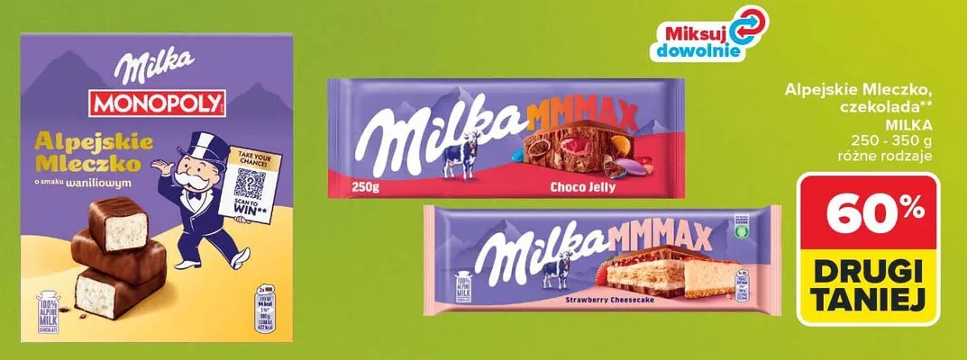 Czekolada Milka MMMAX Strawberry Cheesecake promocja w Carrefour