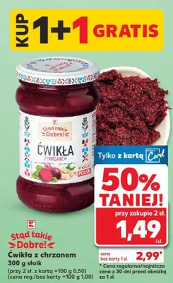 Ćwikła z chrzanem  promocja w Kaufland