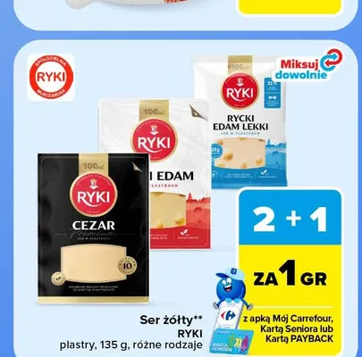 Ser Cezar w plastrach Ryki promocja w Carrefour