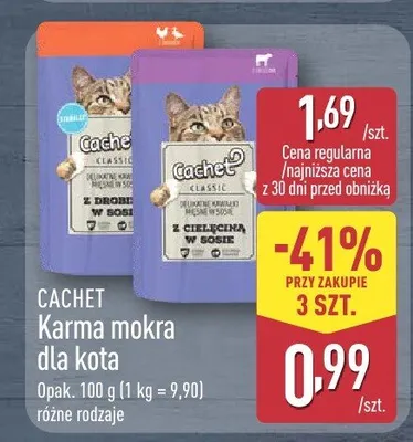 Karma mokra dla kota różne rodzaje promocja w Aldi