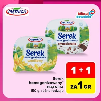 Serek homogenizowany waniliowy Piątnica promocja w Carrefour
