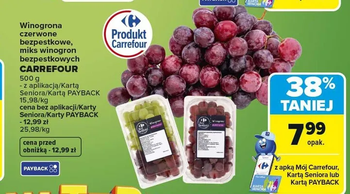 Winogrona bezpestkowe Carrefour promocja w Carrefour