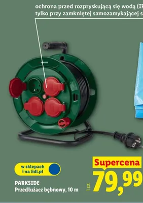 Przedłużacz bębnowy, 10 m promocja w Lidl