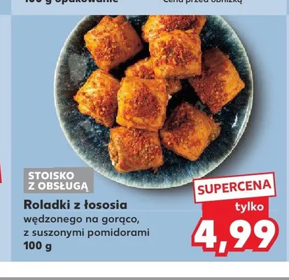 Roladki z łososia wędzonego na gorąco z suszonymi pomidorami promocja w Kaufland