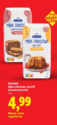 Mąka orkiszowa typ 630 Belbake promocja w Lidl