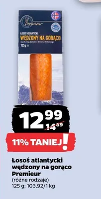 Łosoś atlantycki wędzony na gorąco Premieur promocja w Netto