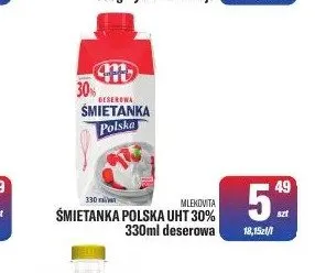 Śmietanka Polska UHT 30% deserowa promocja w Tomi Markt