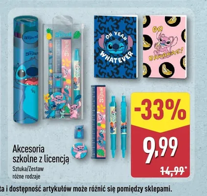 Akcesoria szkolne z licencją promocja w Aldi