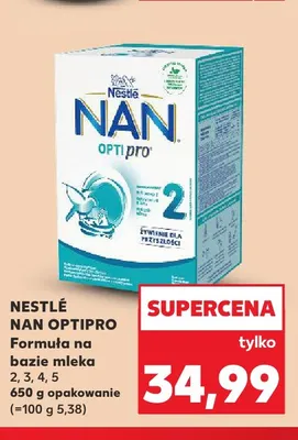 Formuła na bazie mleka 2 Nestlé NAN Optipro promocja w Kaufland