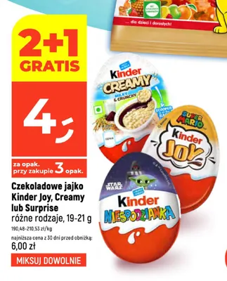 Czekoladowe jajko Kinder Joy promocja w Dealz