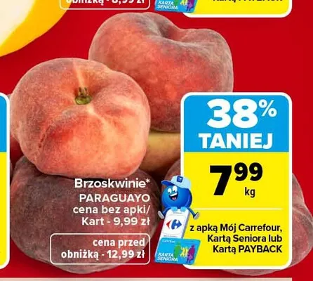 Brzoskwinie paraguayo promocja w Carrefour
