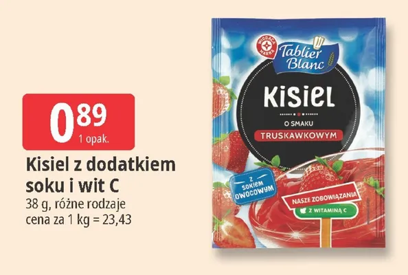 Kisiel z dodatkiem soku i wit C promocja w Leclerc