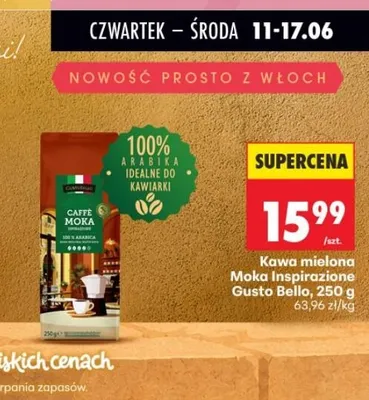 Kawa mielona Moka Inspirazione Gusto Bello promocja w Biedronka