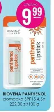 Pomadka Panthenol Lipstick SPF15 Biovena promocja w Drogerie Jasmin