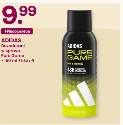 Dezodorant w sprayu Adidas Pure Game promocja w Frisco