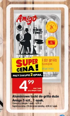 Aluminiowe tacki do grilla duże Amigo promocja w Twój Market