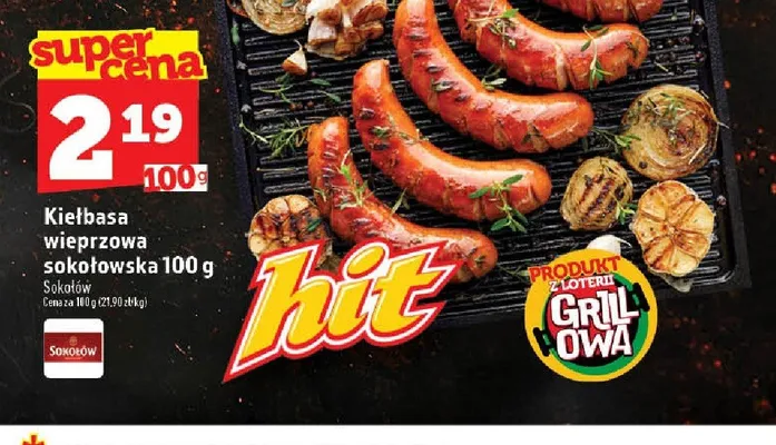 Kiełbasa wieprzowa sokołowska Sokołów promocja w TOPAZ