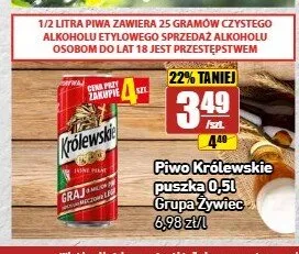 Piwo Królewskie Jasne Pełne promocja w API Market