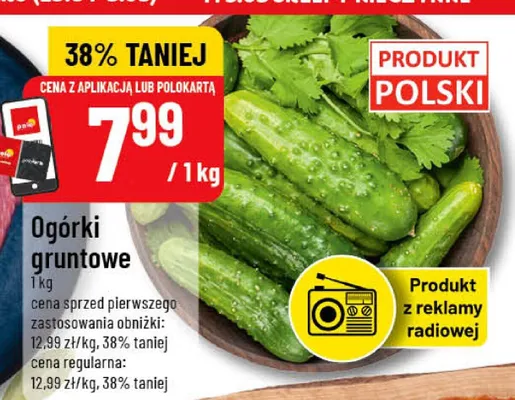 Ogórki gruntowe polskie promocja w POLOmarket